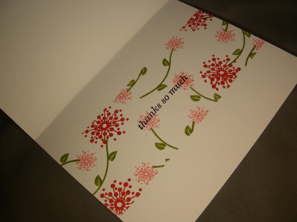 This is the inside of my card called Life is Measured.  You can see the outside of the card in...