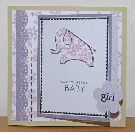 Stamps used : Bitty baby blessings, piece of cake, it&#039;s a celebration, Faux ribbon<br />...