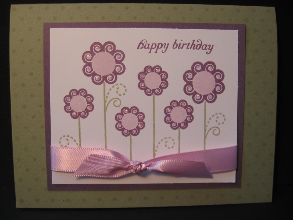 Another granddaughter card for MIL.  See the stickles?