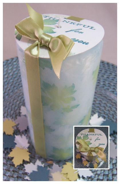 Custom Candle<br />
<br />
Stamps-First Fruits<br />
Ink-versamagic<br />
cardstock-PTI...