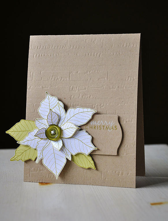 Stamps:  Year Of Flowers: Poinsettia<br />
Ink:  Ripe Avocado &amp; Fresh Snow<br />...