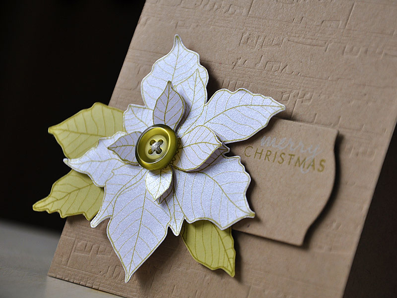 Stamps:  Year Of Flowers: Poinsettia<br />
Ink:  Ripe Avocado &amp; Fresh Snow<br />...
