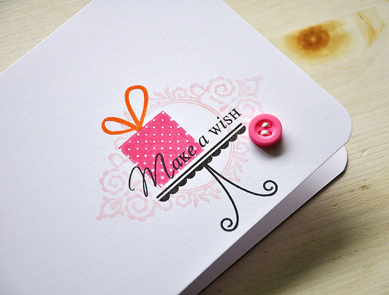 Stamps:  Make A Wish &amp; Mat Stack #2 Collection<br />
Ink:  Sweet Blush, Hibiscus Burst,...