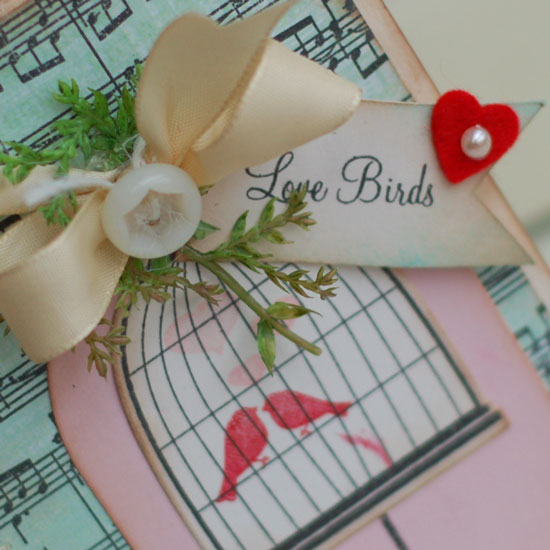 Stamps:  Love Birds, Background Basics: Sheet Music<br />
Ink:  Pure Poppy, True Black, Sweet...