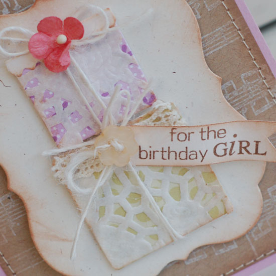 Stamps:  Make a Wish, Background Basics: Sheet Music<br />
Ink:  Dark Chocolate, Fresh Snow<br...