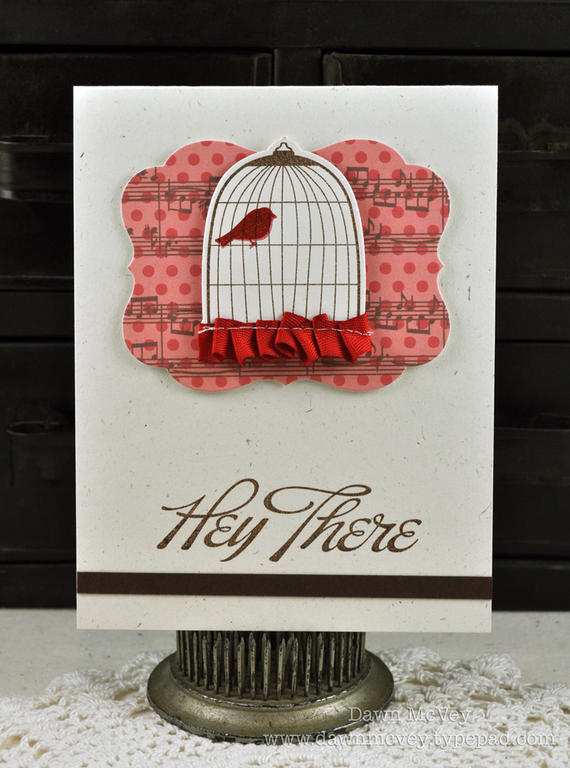 Paper: rustic cream, dark chocolate, Sweet Symphony<br />
Stamps: Love Birds, Big &amp; Bold...