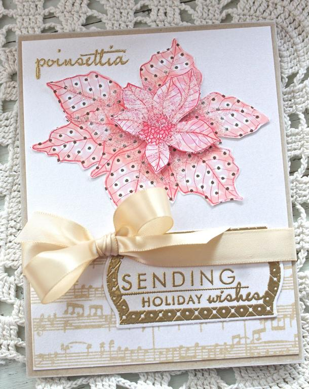 Stamps:Year of Flowers: Poinsettia, Fillable Frames 11, Background Basics: Sheet Music<br />...