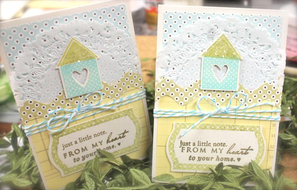 Stamps:Love Lives Here, Fillable Frames #11<br />
Ink:Aqua Mist, Spring Moss, Versamark<br />...