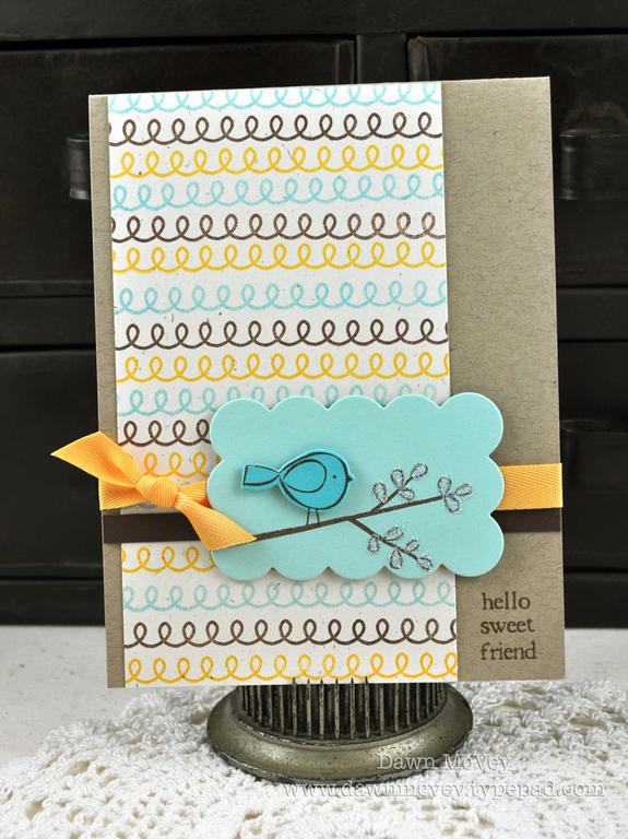 Paper: kraft, rustic cream, dark chocolate, aqua mist, hawaiian shores<br />
Stamps: Little...