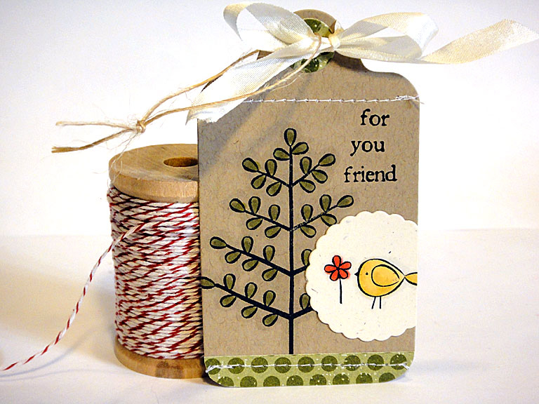 stamps: Little Bitty Bird<br />
<br />
ink: True Black<br />
<br />
cardstock: kraft, Rustic...