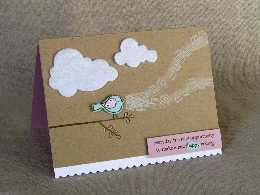 Stamps - Little Bitty Bird, Background Basics: Sheet Music<br />
CS - Kraft, White, Lavender...