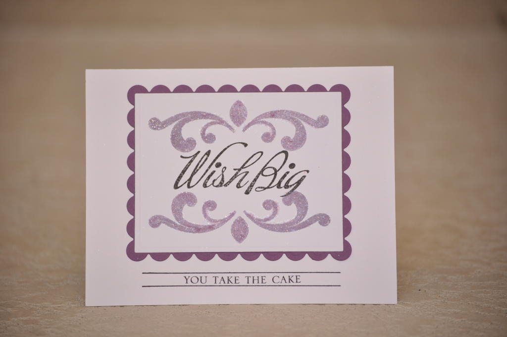 Girl birthday card purple
