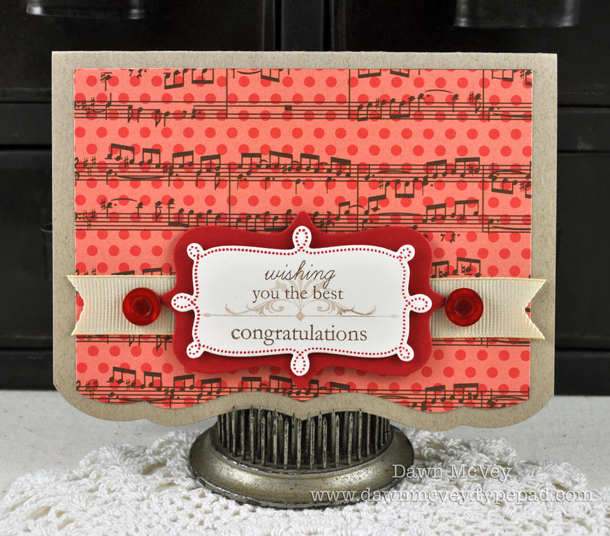 Paper: kraft, vintage cream, pure poppy, Sweet Symphony<br />
Stamps: Vintage Labels, Fillable...