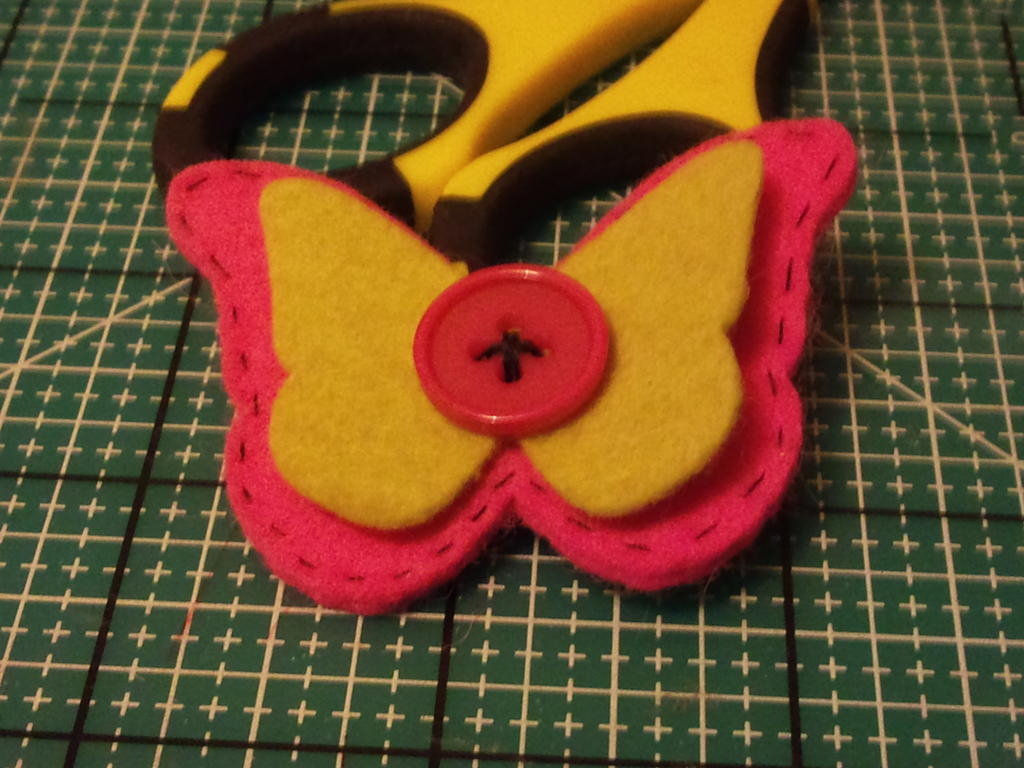 Brooch made using PTI felt and my new butterfly dies.