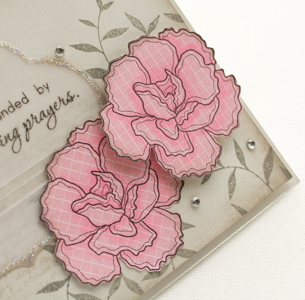 * Stamps- Year of Flowers: Carnations, Healing Touch Sentiments, Turning a New Leaf, Background...