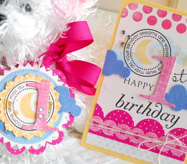 Stamps:  2011 Birthday Tags, Big Birthday Wishes, Polka Dot Basics II, Night, Night Moon, Up, Up...