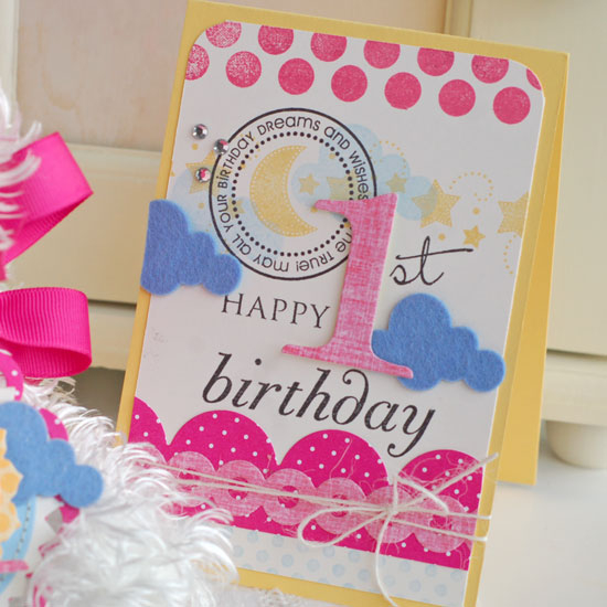 Stamps:  2011 Birthday Tags, Big Birthday Wishes, Polka Dot Basics II, Night, Night Moon, Up, Up...