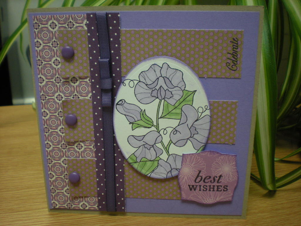 Purple Passion<br />
<br />
Stamps: YOF: Sweet Peas, Mega Mixed Messages (PTI)<br />...