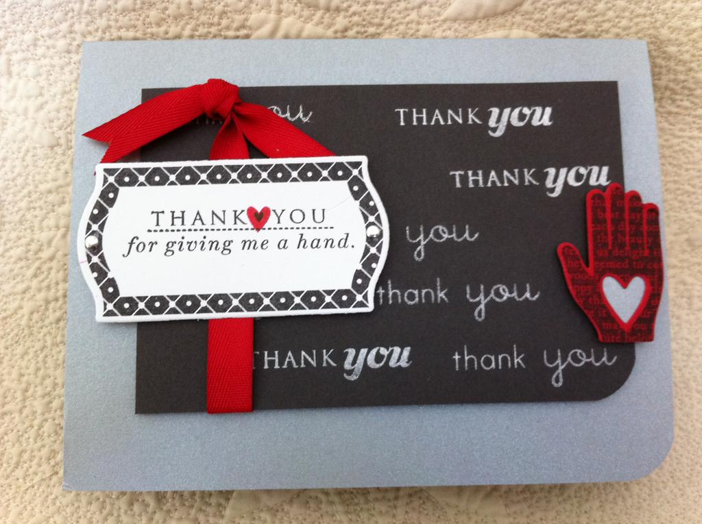 Make it Monday #1:  Thanks for giving me a hand