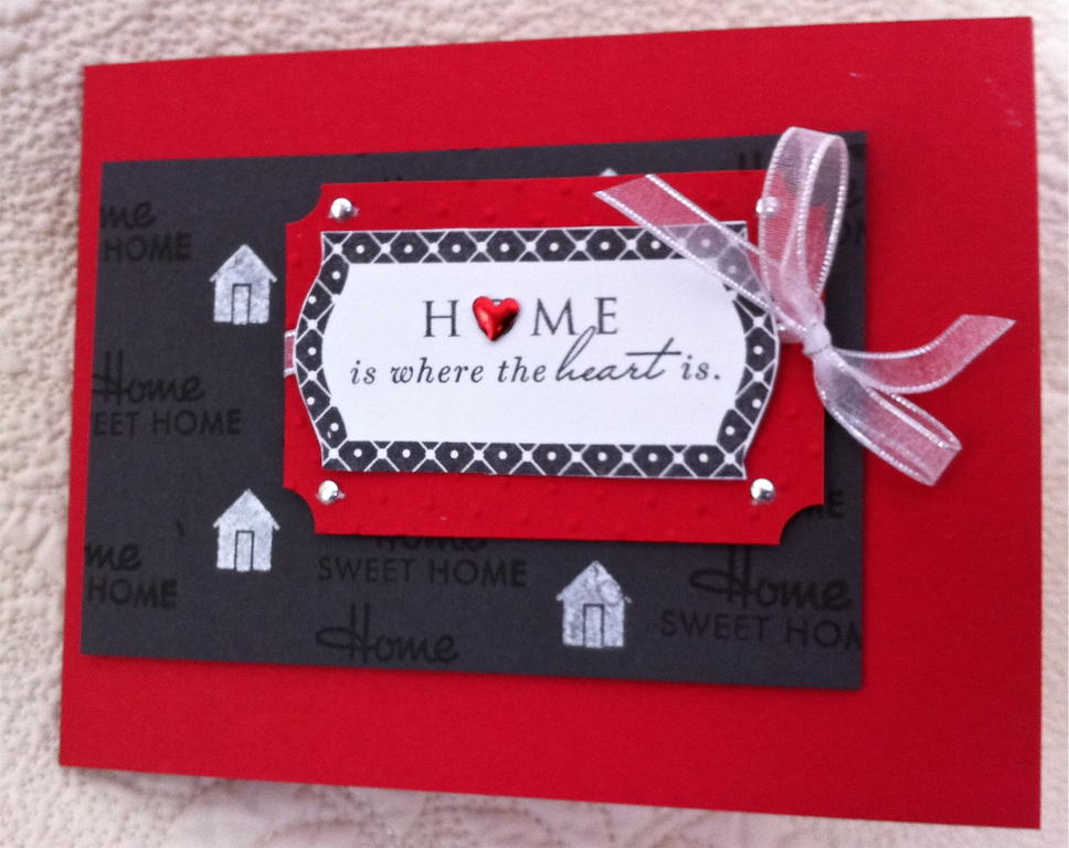 Home is where we all love to come for rest and security.  Contrasting Black, Red and Silver make...