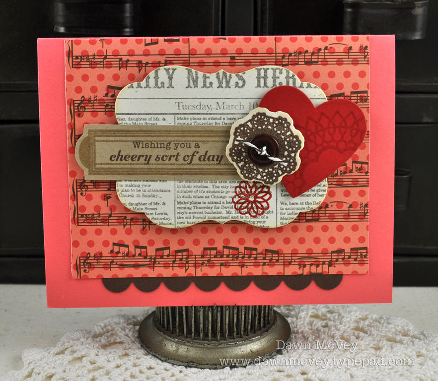 Paper: rustic cream, kraft, dark chocolate, berry sorbet, pure poppy, Sweet Symphony<br />...