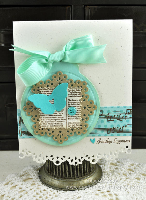 Paper: rustic cream, kraft, aqua mist, Sweet Symphony<br />
Stamps: Background Basics:...