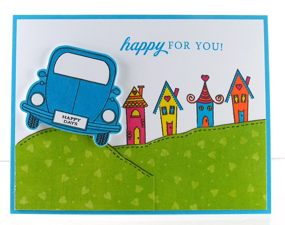 I created this card for the Big Challenge.  We are supposed to make a card with an unexpectedly...