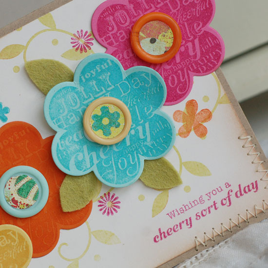 Stamps:  Hello, Friend, Beyond Basic Borders, Beautiful Blooms II<br />
Ink:  Summer Sunrise,...