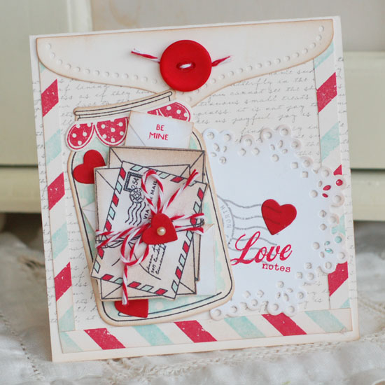 Stamps:  Friendship Jar Spring Fillers, Distressed Stripes, 2010 Love Tags, Background Basics:...