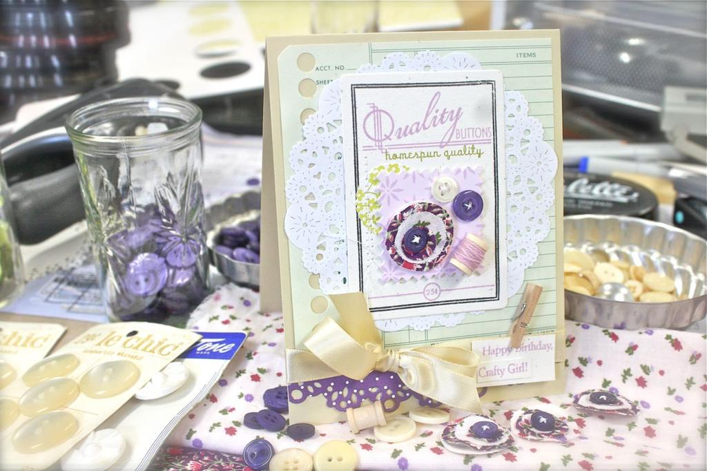 Stamps:Button Boutique, Studio Style<br />
Ink:True Black, Ripe Avocado, Plum Pudding<br />...