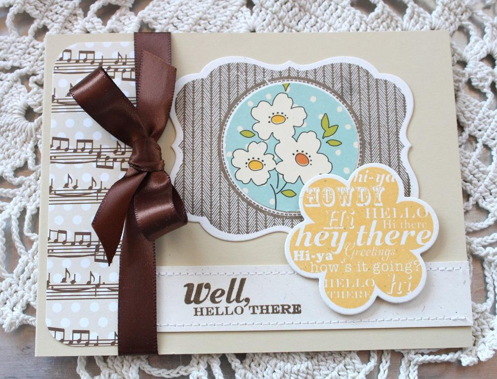 Stamps:Mat Stack 4 Collection, Hello, Friend<br />
Ink: Dk Chocolate, Summer Sun<br />...