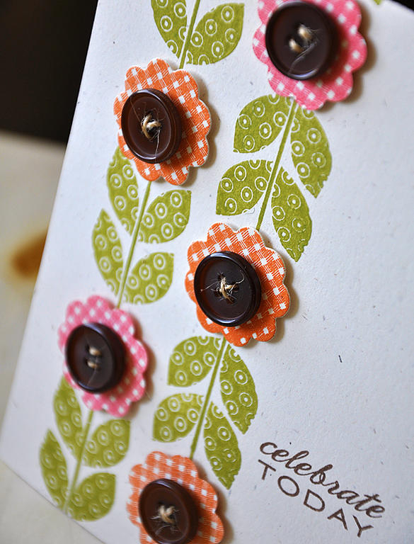 Stamp: Flower Fusion #1, Bitty Background Blocks &amp; Fillable Frames Additions 1<br />
Ink:...