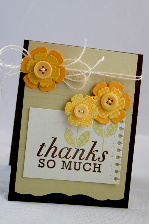 Thanks So Much<br />
<br />
Stamps: Bitty Background Basics, Floral Fusion #1, Background...