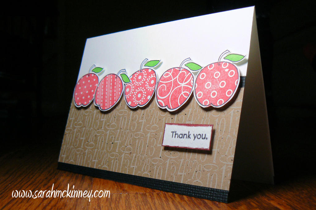 Teachers Apple Thank You Card