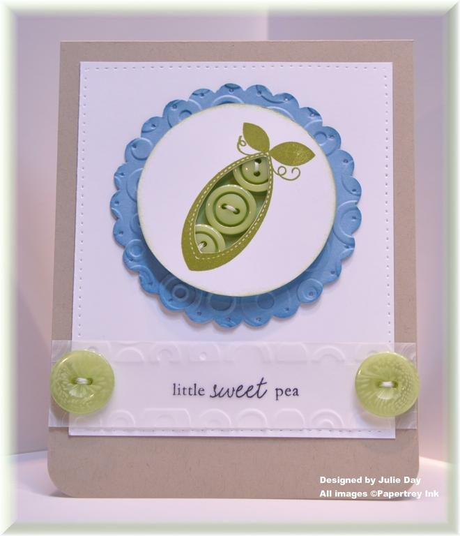 Card made for the Make It Monday Challenge using a vellum sentiment strip.