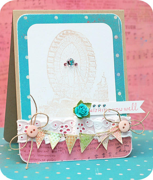 While the main stamped image on this card is from Glitz Design, I needed a sentiment that would...