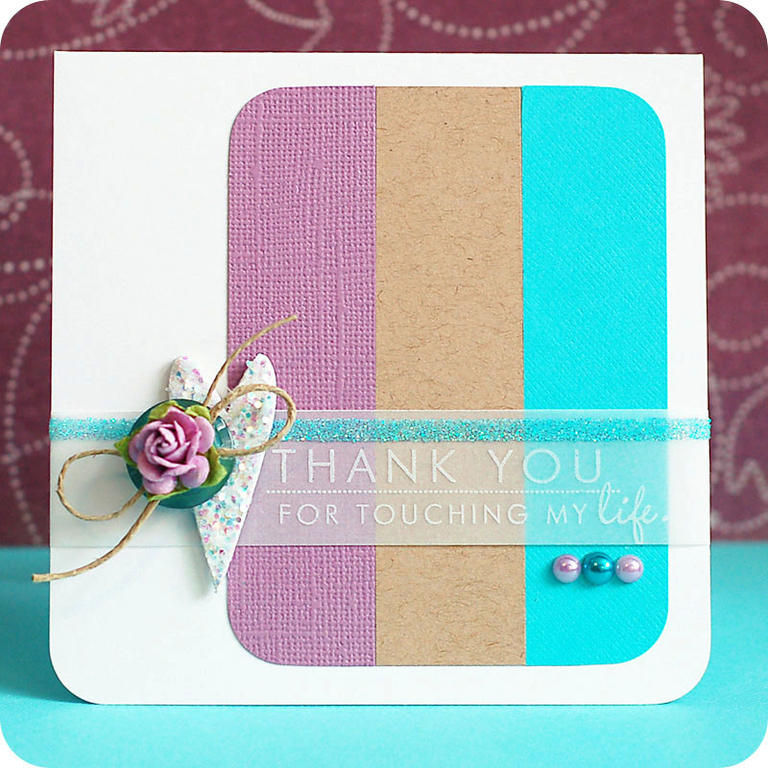 I created this for Make it Monday #2: Vellum Sentiment Strips challenge.  I used a sentiment...
