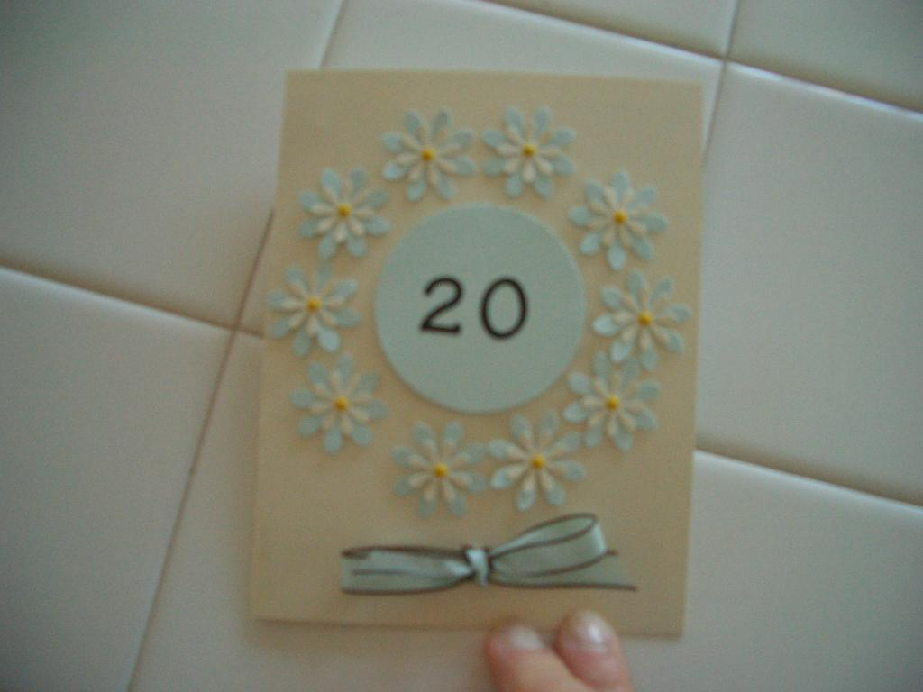 My daughter 20th birthday card