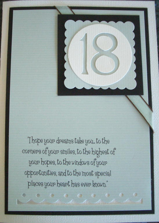18th birthday card.