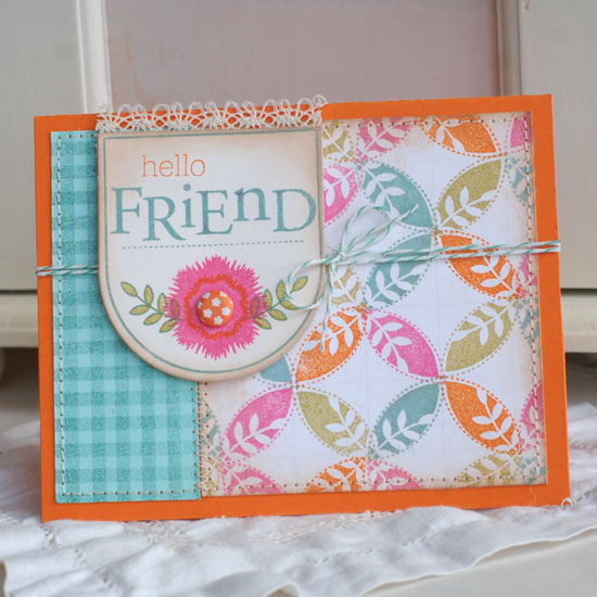 Stamps:  Sending You, Background Basics: Gingham, Friends 'til the End<br />
Ink:...
