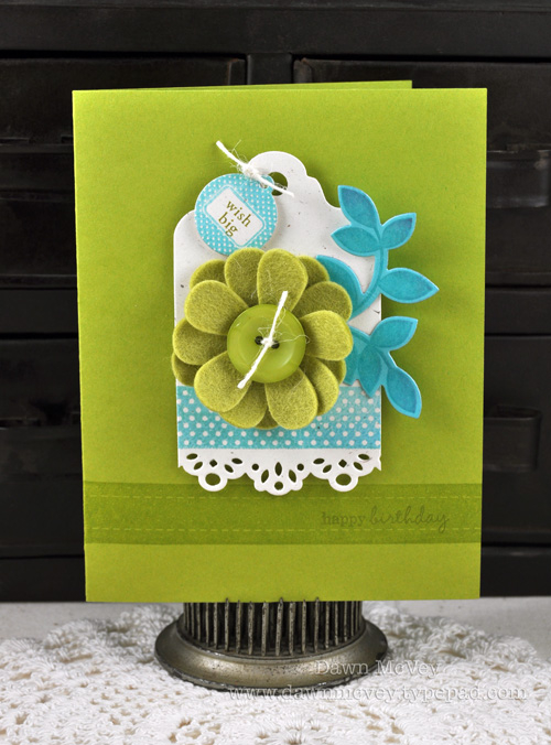Paper: rustic cream, simply chartreuse, hawaiian shores<br />
Stamps: Tiny Tags, Ribbon Tails,...