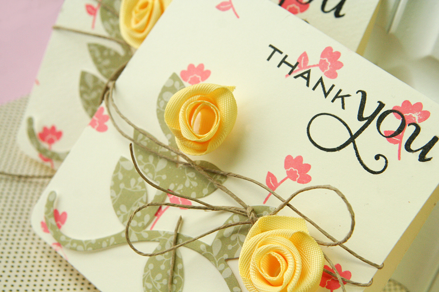 Thank You Floral Card Set:<br />
Stamps: Tag-its #2 (flower), Think Big Favorites #2...