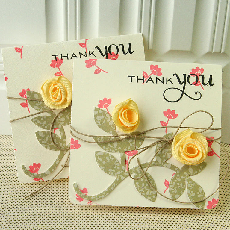Thank You Floral Card Set:<br />
Stamps: Tag-its #2 (flower), Think Big Favorites #2...