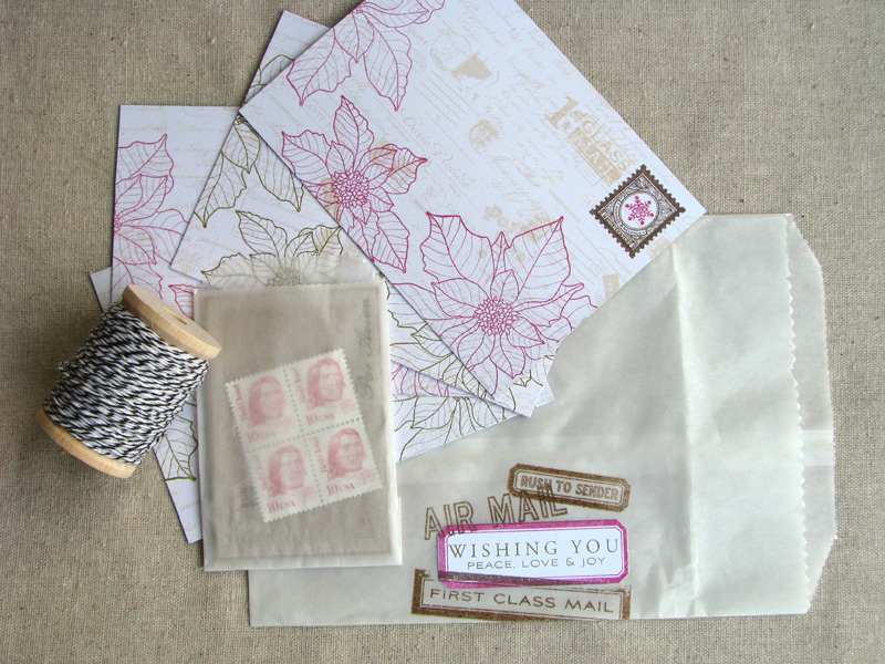 {Air Mail} Postcard set <br />
Stamps - Postmarks, Label Basics (both to be released 3/15/11),...
