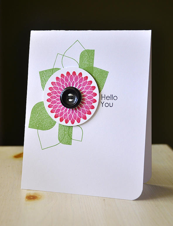 Stamps: Modern Basics &amp; All About You<br />
Ink: New Leaf, Raspberry Fizz, Pure Poppy &amp;...