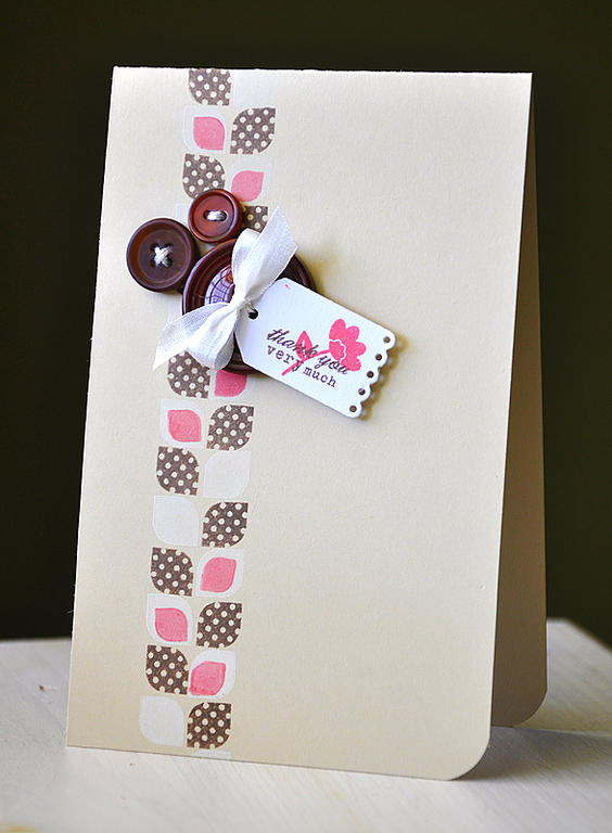 Stamps: Modern Basics &amp; Tag-it's #2<br />
Ink: Dark Chocolate, Fresh Snow &amp;...