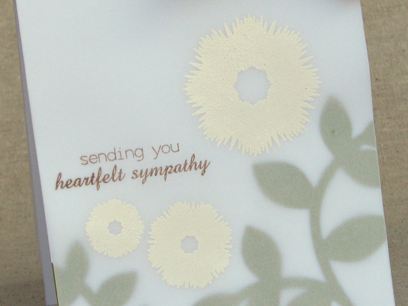 Heartfelt Sympathy <br />
Stamps - Sending You<br />
CS - White, Simply Chartreuse, Vellum<br...