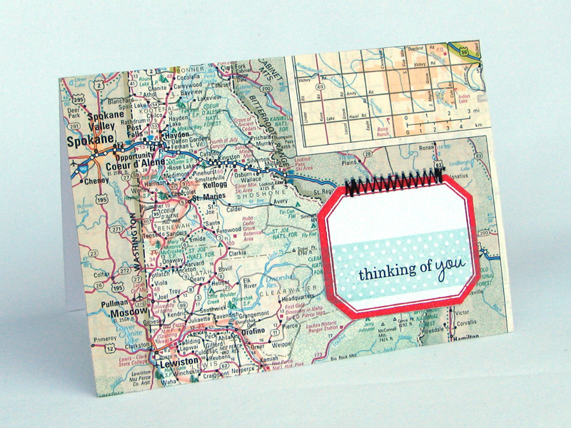 Thinking of You map <br />
Stamps - Ribbon Tails, Label Basics<br />
CS - White<br />
Ink -...