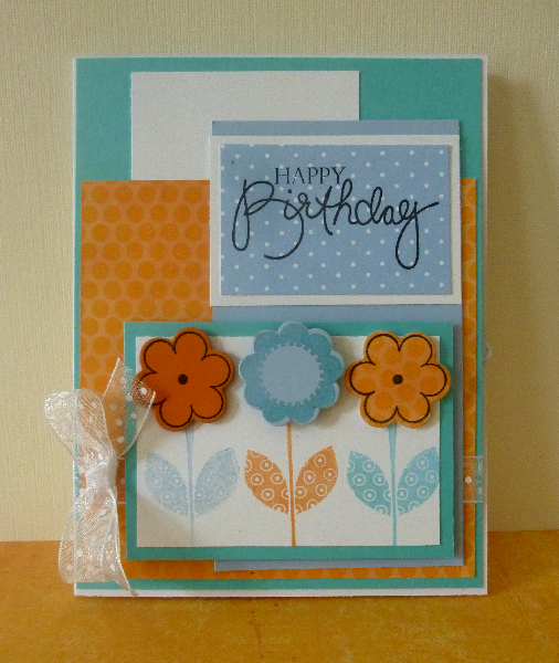Birthday card using Flower Fusion #1 &amp;  #2 sets