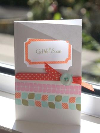 Card reads: Get Well Soon<br />
PTI products used: Stamps (Modern Basics, Filable Frames #1,...